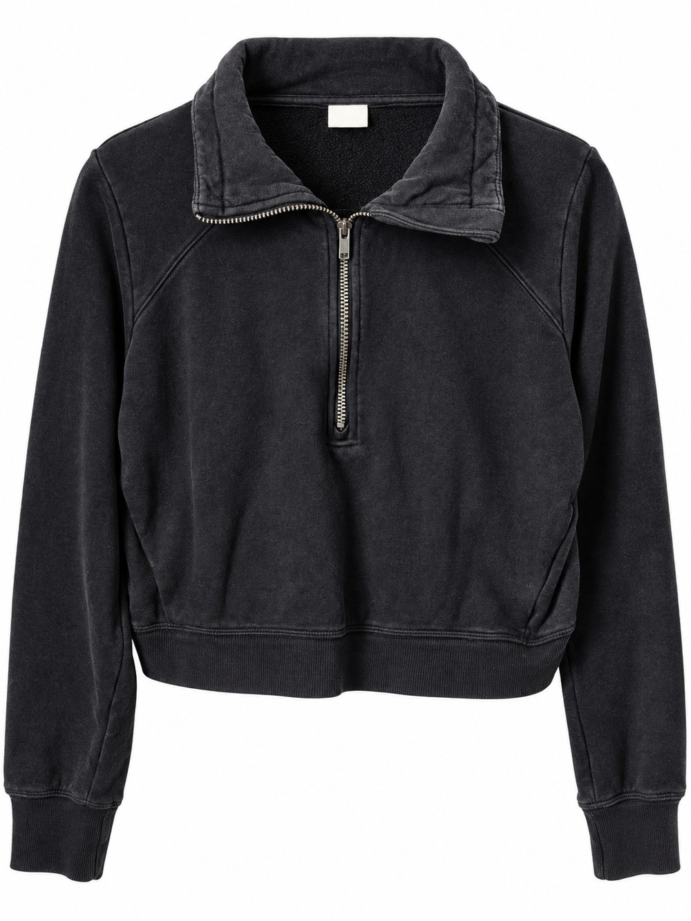 all in motion Women's Medium Black Half-Zip Pullover Fleece Sweatshirt